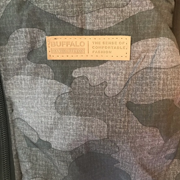 Buffalo David Bitton gray Camo blue Reversible Vest Boys size med small 7/8 7 8 - Picture 5 of 15